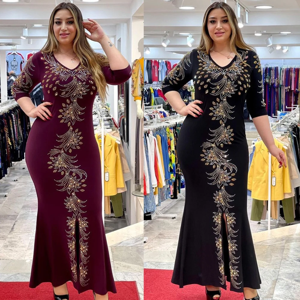 Женское бархатное платье карандаш Siskakia винтажное с v образным вырезом и коротким