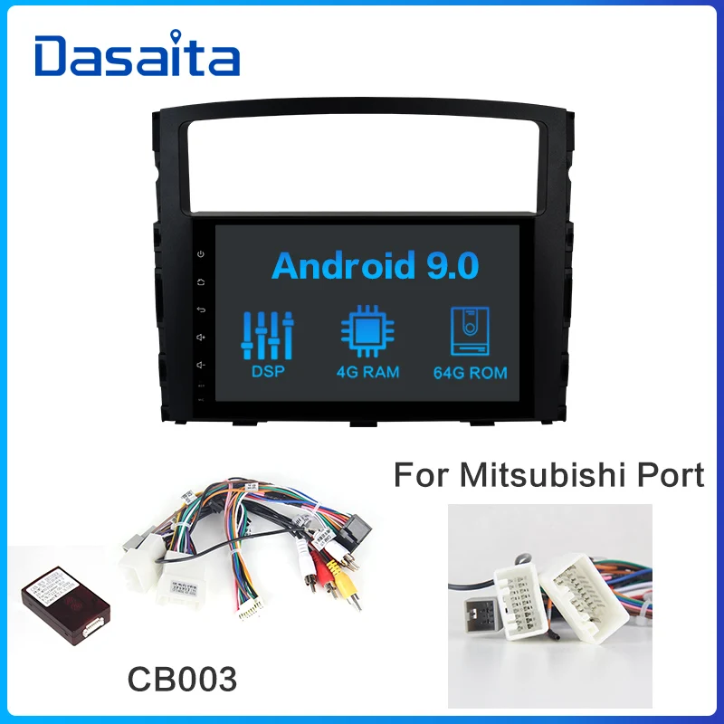 CB003 Dasaita " ips Автомобильный мультимедийный плеер Android 9,0 для Mitsubishi Pajero V97 V93 2006 2007 2008 2009 2011 gps DSP 1024*600 - Цвет: CB003