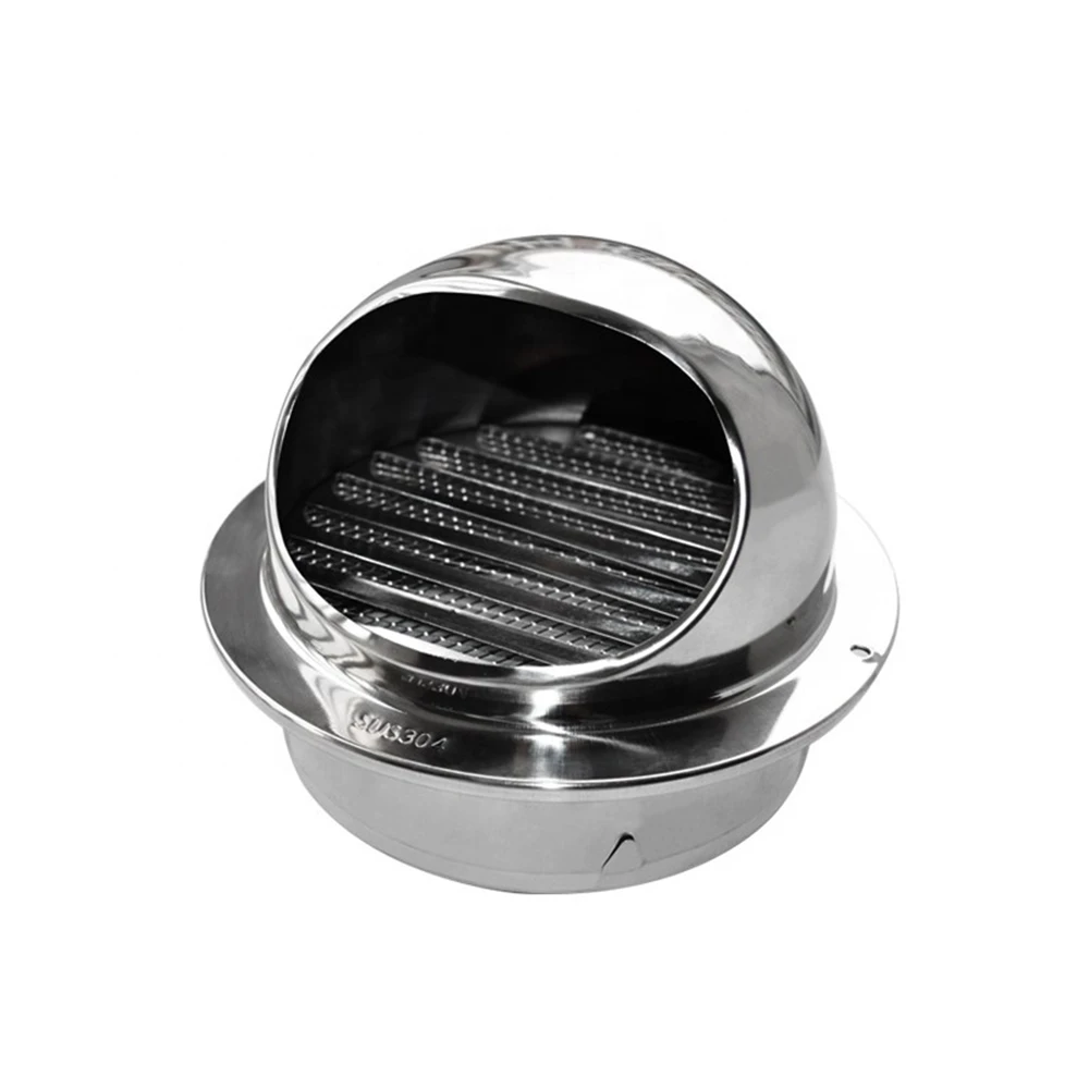 

HVAC System 4"/6" 304 Stainless Steel Round Vent Hood Exhaust Ventilation Grille Wall Air Vent Outlet Cover for Kitchen