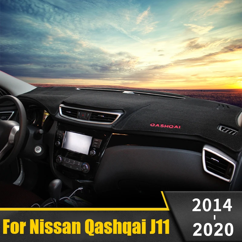For Nissan Qashqai J11 2014 2015 2016 2017 2018 2019 2020 LHD/RHD Car Dashboard Cover Mat Shade Cushion Pads Carpets Accessories
