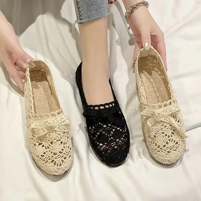 

NEW Women shoes fisherman shoes woman mesh breathable flat soft bottom women peas shoes womans shoes