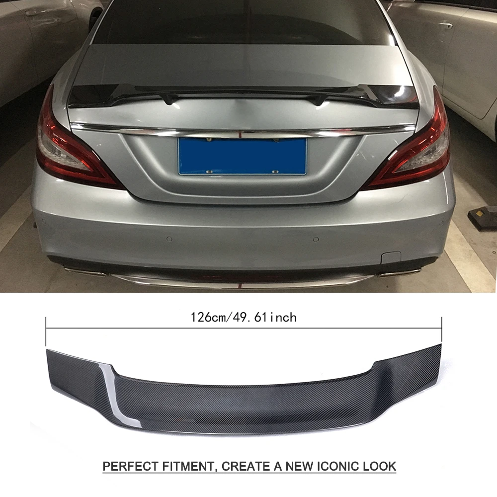 Для Mercedes Benz CLS-Class W218 CLS350 CLS400 CLS500 CLS550 CLS63 AMG Sedan 2012 - 2017 задний спойлер из углеродного