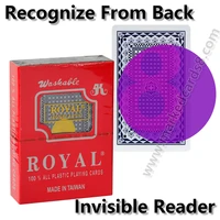 royal marked playing cards for infrared contact lenses plastic bridge size mark card for magic tricks anti cheat poker