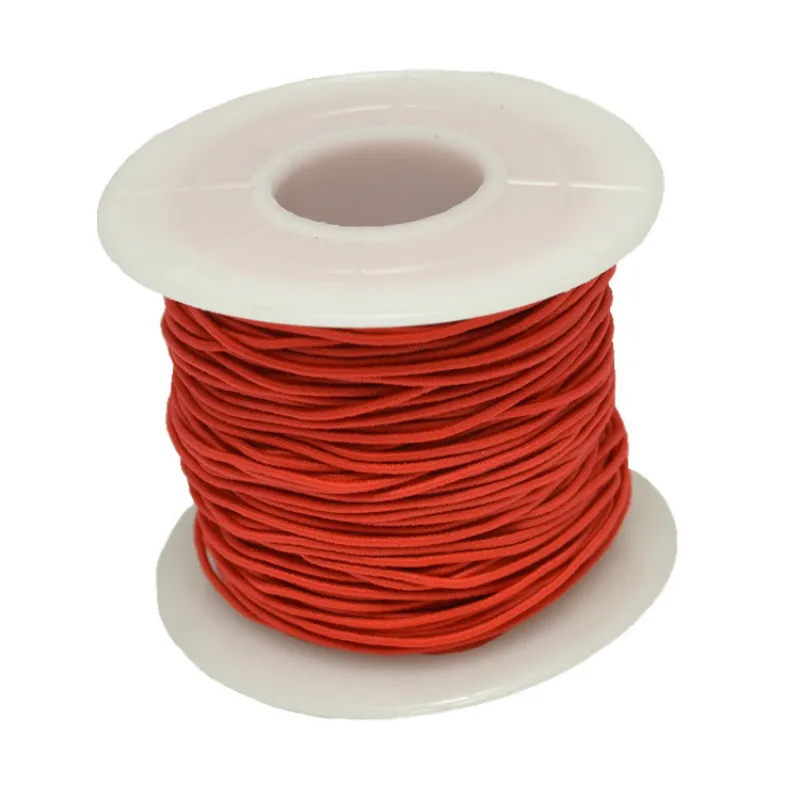 Эластичный шнур диаметром 1 мм растягивающаяся нить с круглыми бусинами для