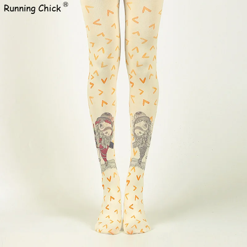 

RUNNING CHICK Fish Print Women Pantyhose Wholesales