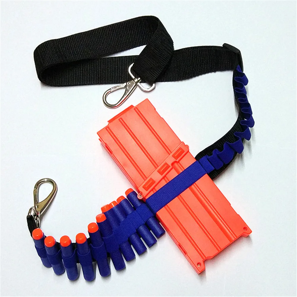 For Nerf N-strike Blasters Cartridge Holder Bandolier Toy Gun Soft Bullets Belt Shoulder Strap Clip Charger Darts Ammo Storage |