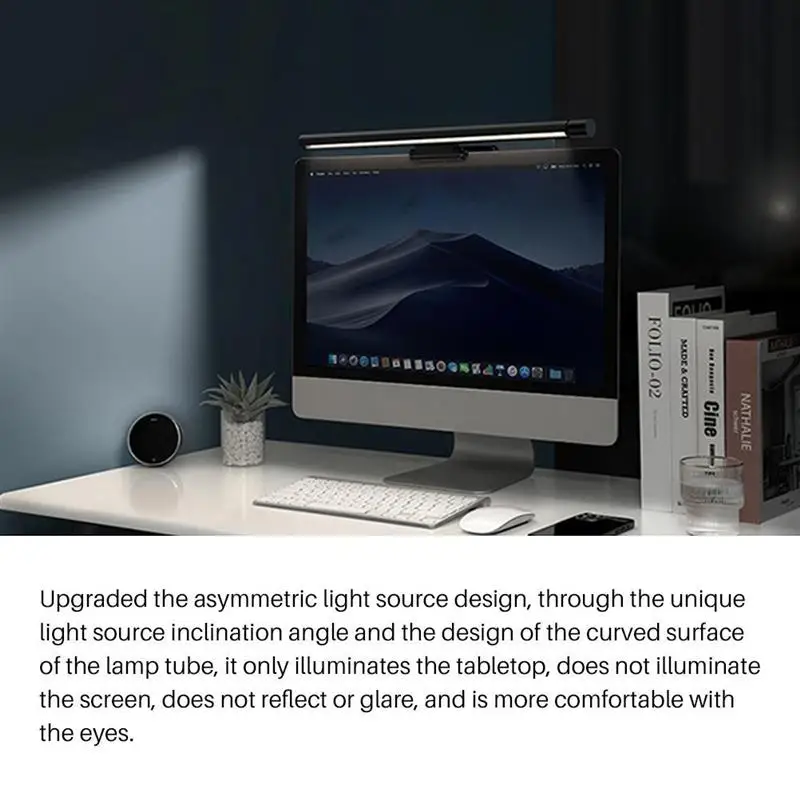 80LED Настольная лампа с питанием от USB компьютера монитора 3 цвета температуры