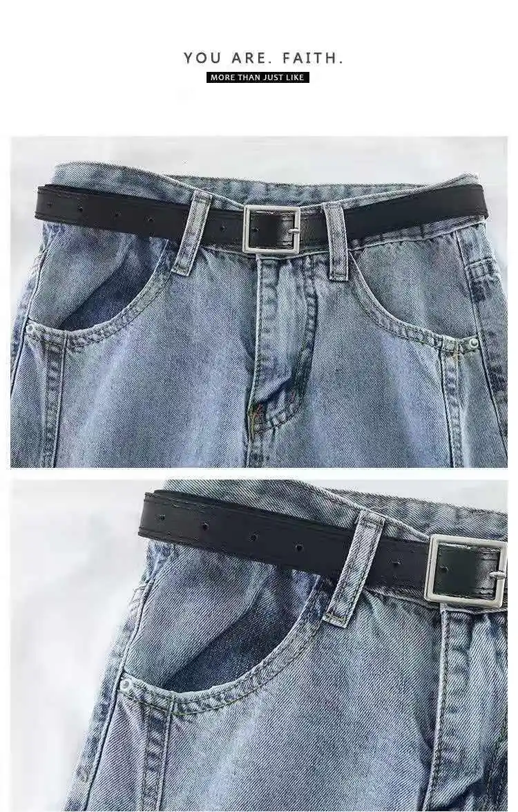 

High Waist Jeans Women Harem Pants Loose Casual Plus Size High Street Denim Trousers Femme Vintage With Belt