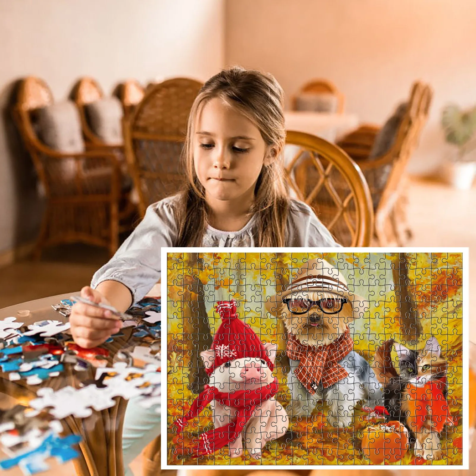 

1000 Pieces Of Children's Adult Intelligence Puzzle 3D Paper Puzzle Kids Educational Toys for Children Party Spell Replenish #36