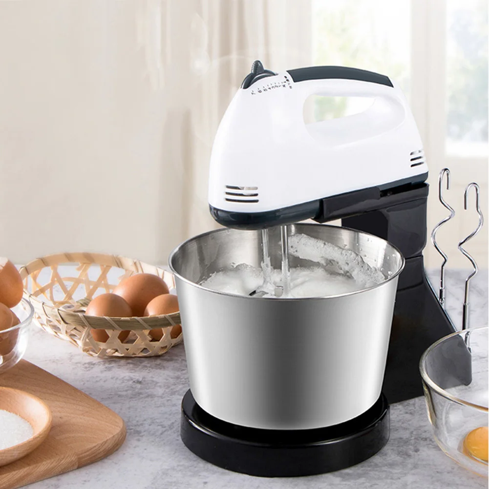 

7 Variable Speed Electric Food Mixer Table Stand Cake Dough Mixer Handheld Egg Beater Blender Baking Whipping Cream Machine