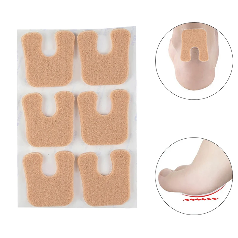 

12pcs/Sheet Felt Foot Pads Foam Heel Free Stickers High-heeled Shoes Patch Foot Corn Blister Calluses Toe Finger Protector