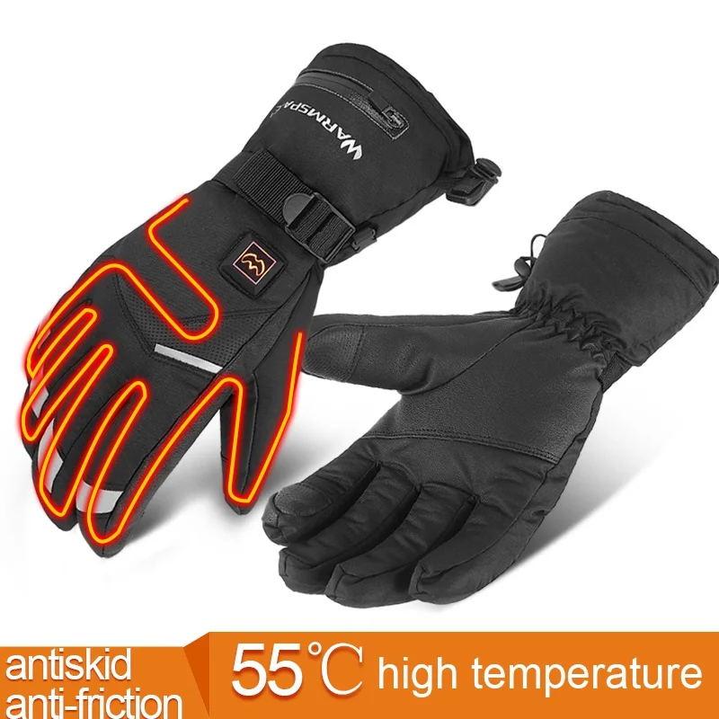 

Winter Electric Thermal Gloves Waterproof Battery Powered Touch Screen Anti-slip Adjustable Ski Motorcycle Snow Mitten Glove
