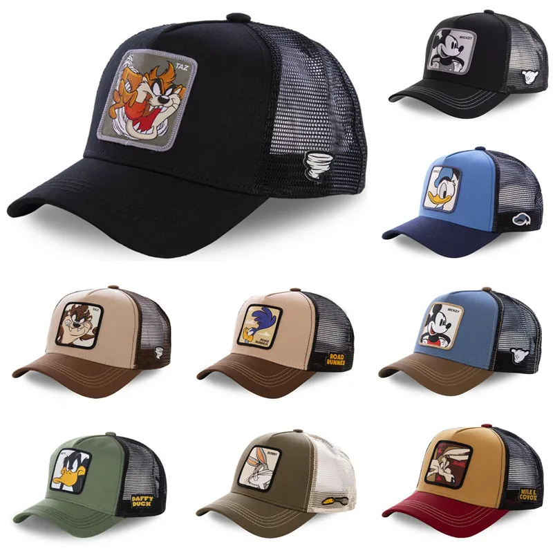 

Disney Taz Cartoon Cotton Baseball Cap Men Women Snapback Summer Dad Mesh Hat Trucker Hat
