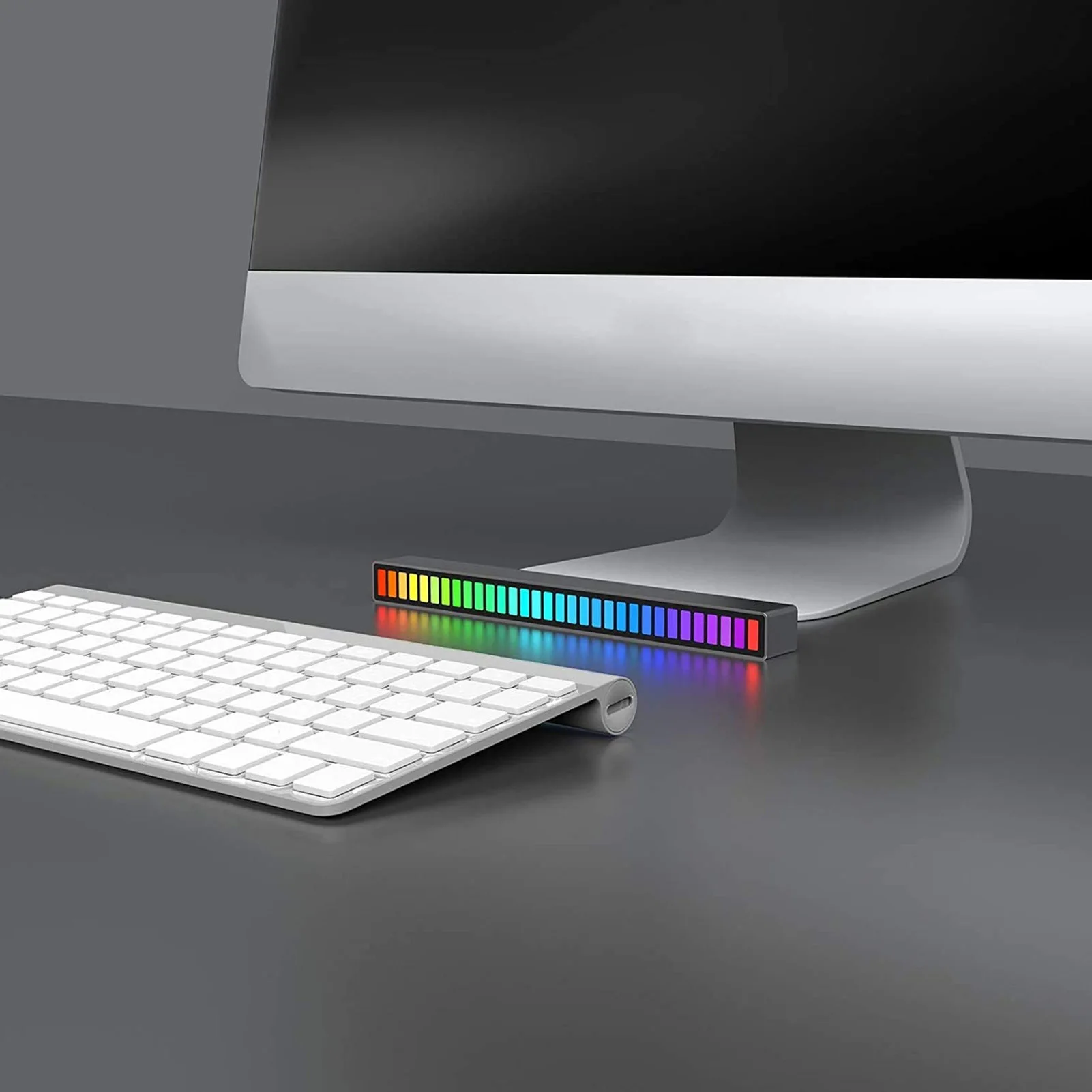 

32 Bit Music Level Indicator Aluminum Bar Voice Sound Control Audio Spectrum RGB Light LED Display Rhythm Pulse Colorful Signal
