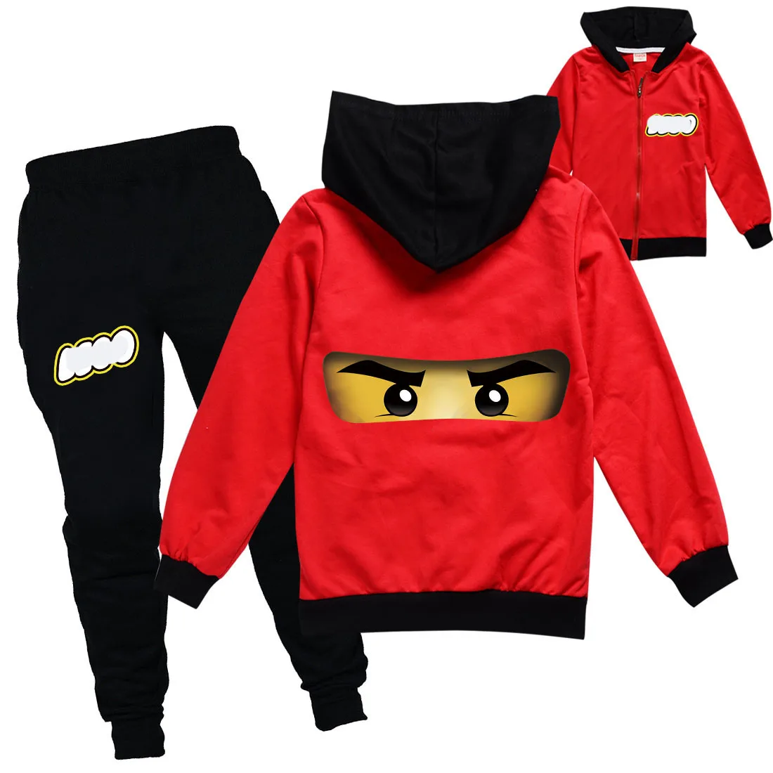 

2-16Y Harry Style Kids Legoes Jacket and Pants 2pcs Set Boys Ninjagoed Cotton Hooded Pullover Hoodies Trouser Suit Girls Outfits