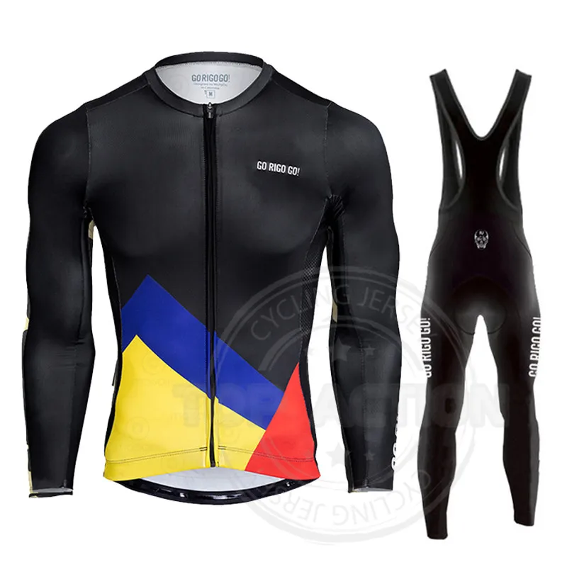 

Трикотажный комплект для велоспорта, с длинным рукавом, на осень