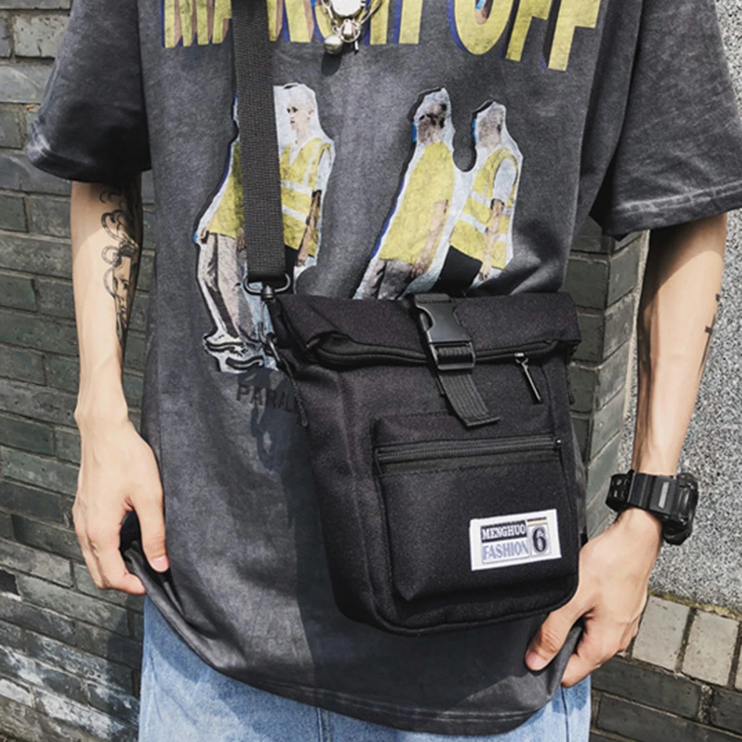 AELFRIC модная маленькая сумка на плечо с клапаном для женщин и мужчин через в стиле