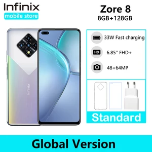 global version infinix zero 8 8gb 128gb mobile phone 6 85 fhd 90hz full screen 64mp quad camera 4500mah battery 33w charger free global shipping