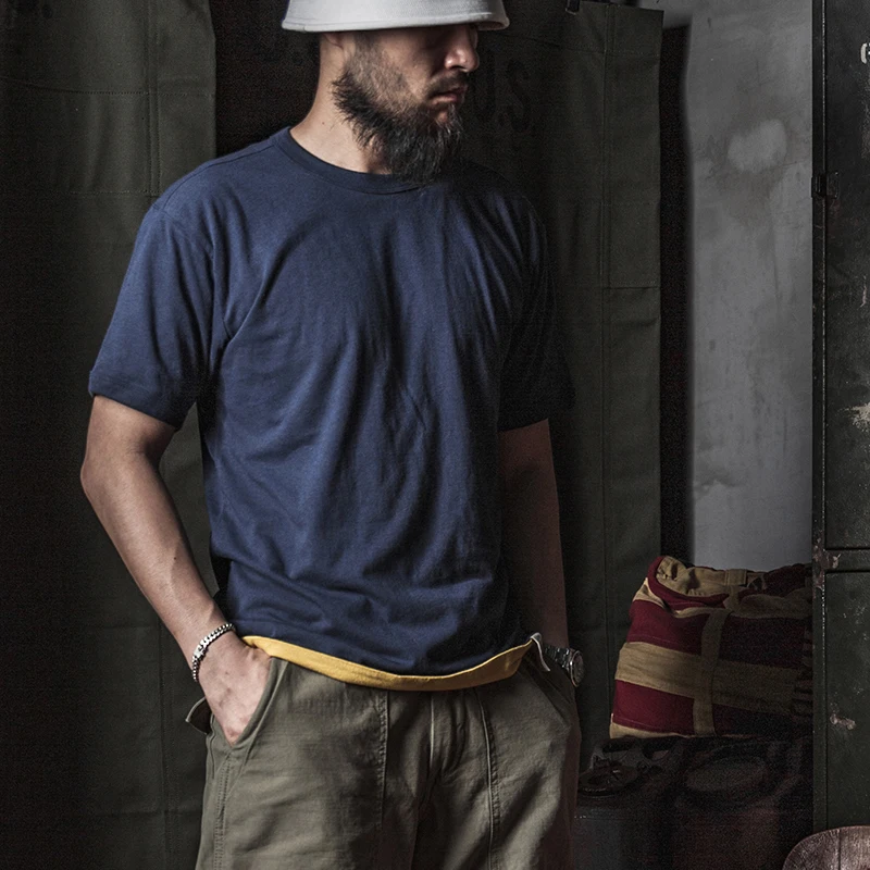 Двусторонняя Футболка Bronson WW2 для подводного сноса Винтажная футболка мужская