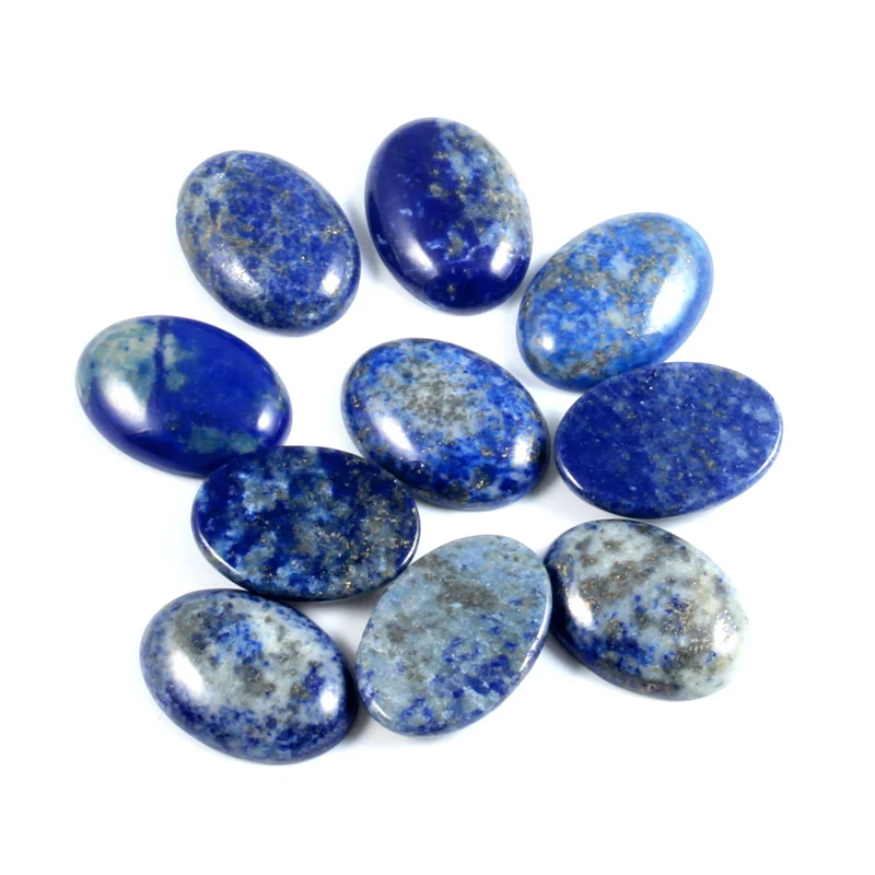 

10pcs Oval Lapis Lazuli Decoration Flatback Cabochon Scrapbooking Charms For Jewelry Making Findings Accessories Diy