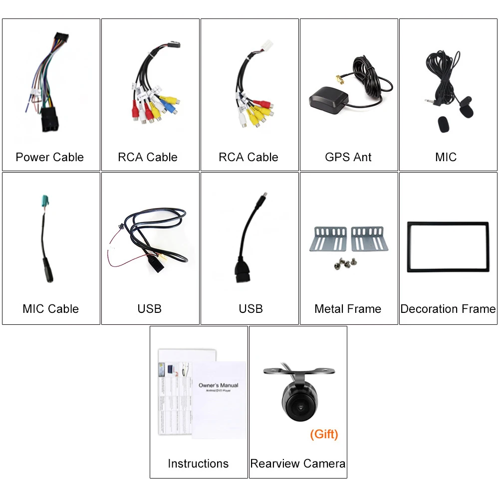 Eunavi Android 10 автомобильное радио GPS навигация Универсальный двойной 2 Din головное