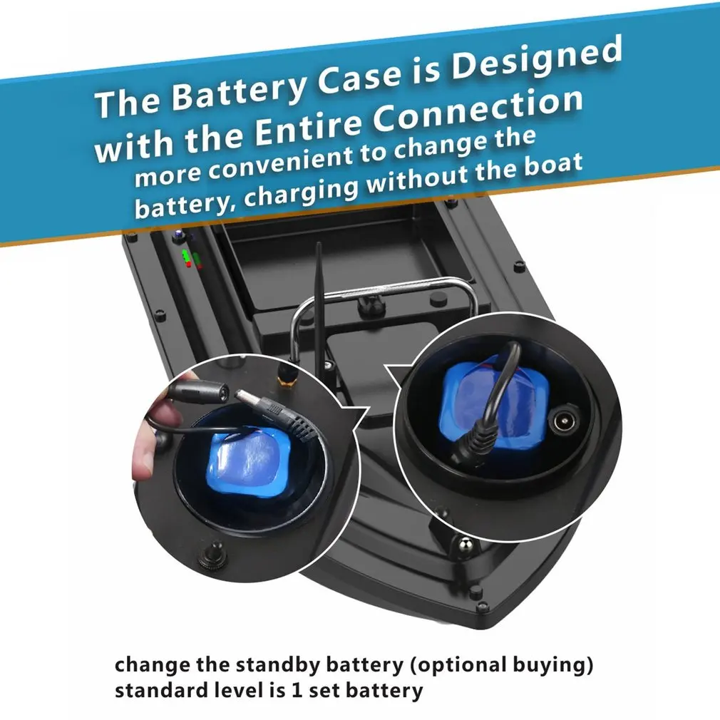 

Large Bait Bin Fishing Nest Boat 500M Smart Remote Control Automatic Bait-Feeding Boat Double Warehouse Fishing Boat