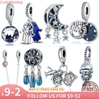 Новинка 2021, подвеска из стерлингового серебра 925 пробы, милая утка и розовый, подвеска в виде колокольчиков, подходит для оригинального браслета 3 мм и браслета, модные украшения для рукоделия