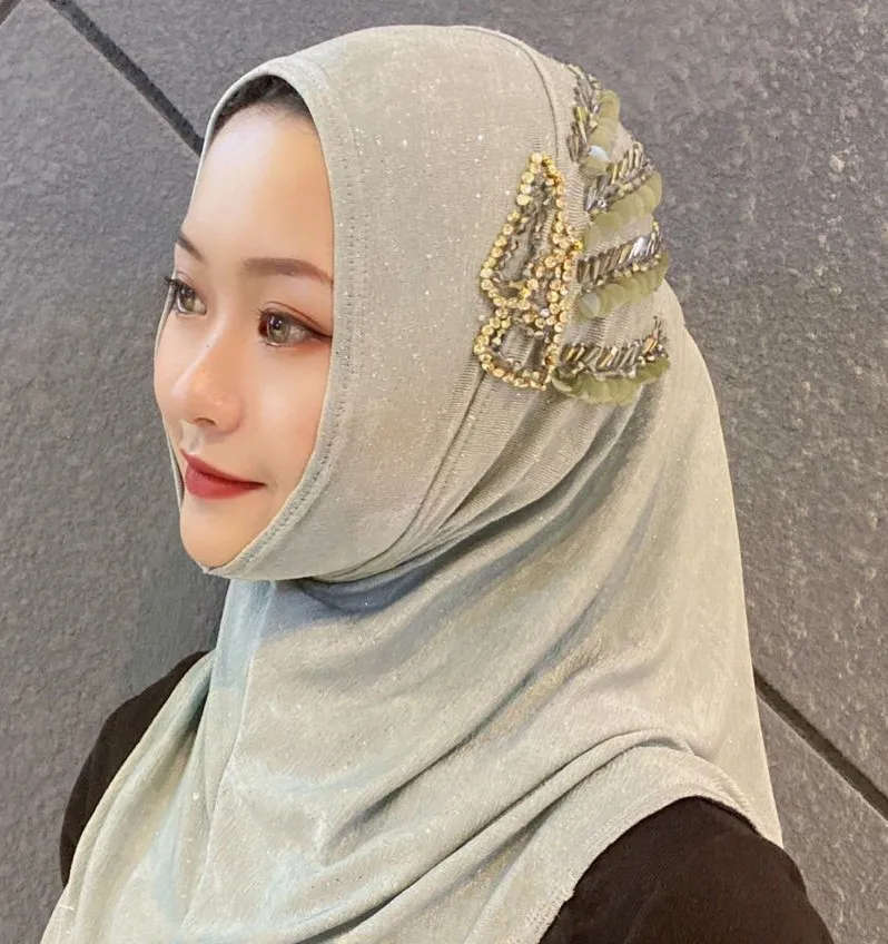 Новый хит сезона модный тюрбан шляпа шарф Мусульманский Хиджаб головной убор Baotou