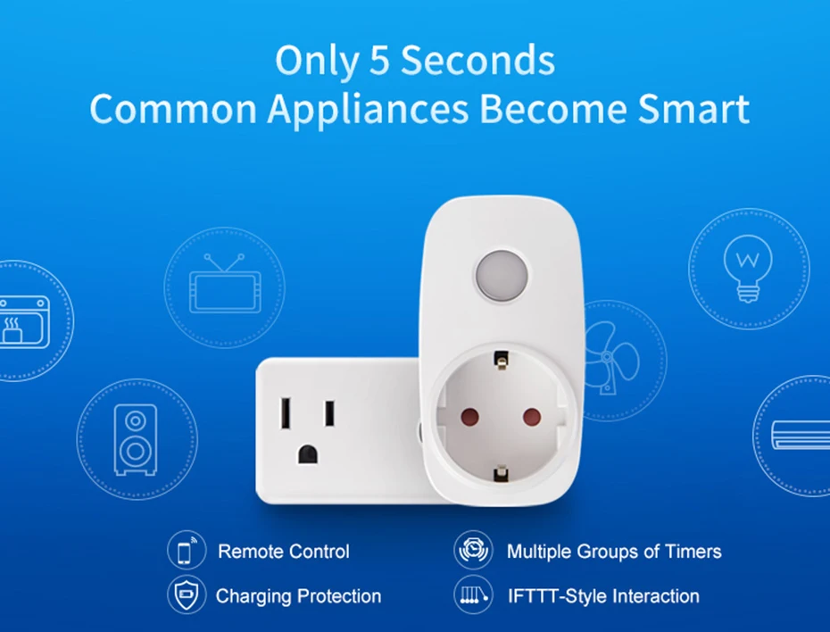 Умный дом Broadlink SP3S SP3 Wi-Fi умная розетка ЕС розетка работает для ALexa Google домашняя Автоматизация приложение дистанционное управление