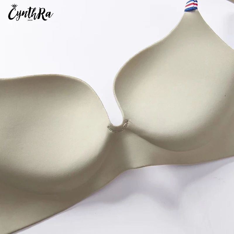 CYNTHRA французский ледяной Шелковый бюстгальтер цельное нижнее белье плотная