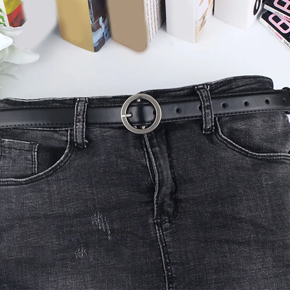 

Новый модный пояс из искусственной кожи с металлической пряжкой Повседневный ремень для женщин DO99