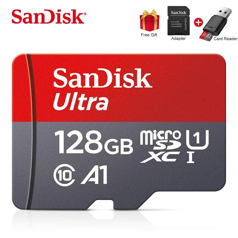 5pcs SanDisk Ultra card 128GB Cartao De Memoria Microsd TF Card 128g Flash Card 128gb MAX 120MB/s CARD A1 Memory Card for Phone