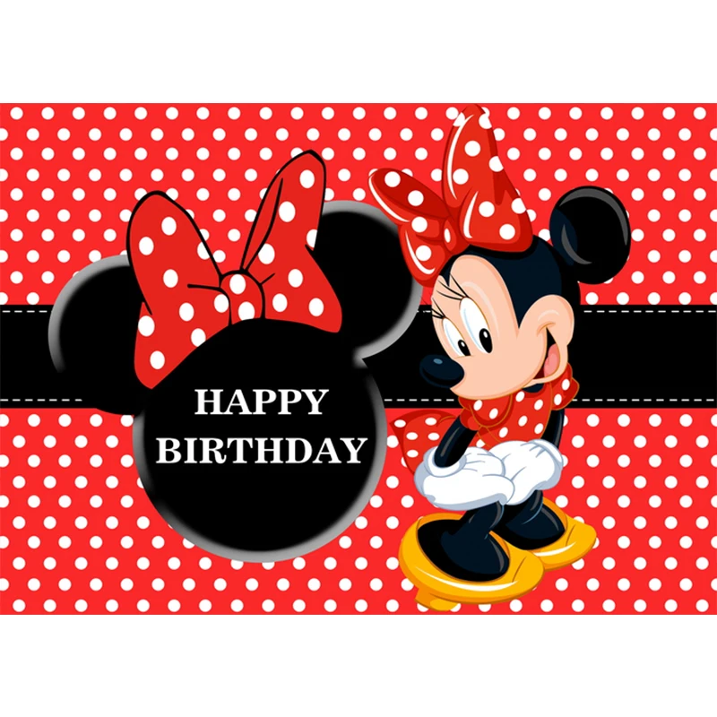 Pa&ntilde;o de Minnie de Disney para fiesta de cumplea&ntilde;os, decoraci&oacute;n Interior de pared con decoraci&oacute;n de retrato, p&oacute;ster, regalo para ni&ntilde;a, estudio fotogr&aacute;fico-4