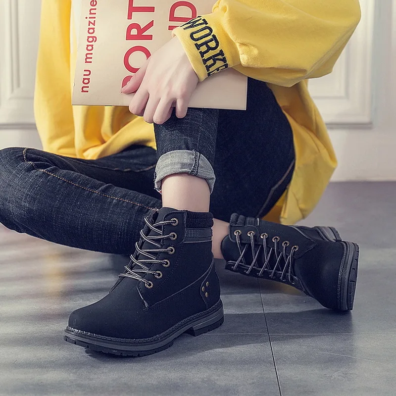 Женские ботинки Модные ботильоны для женщин сезон осень-зима теплые из