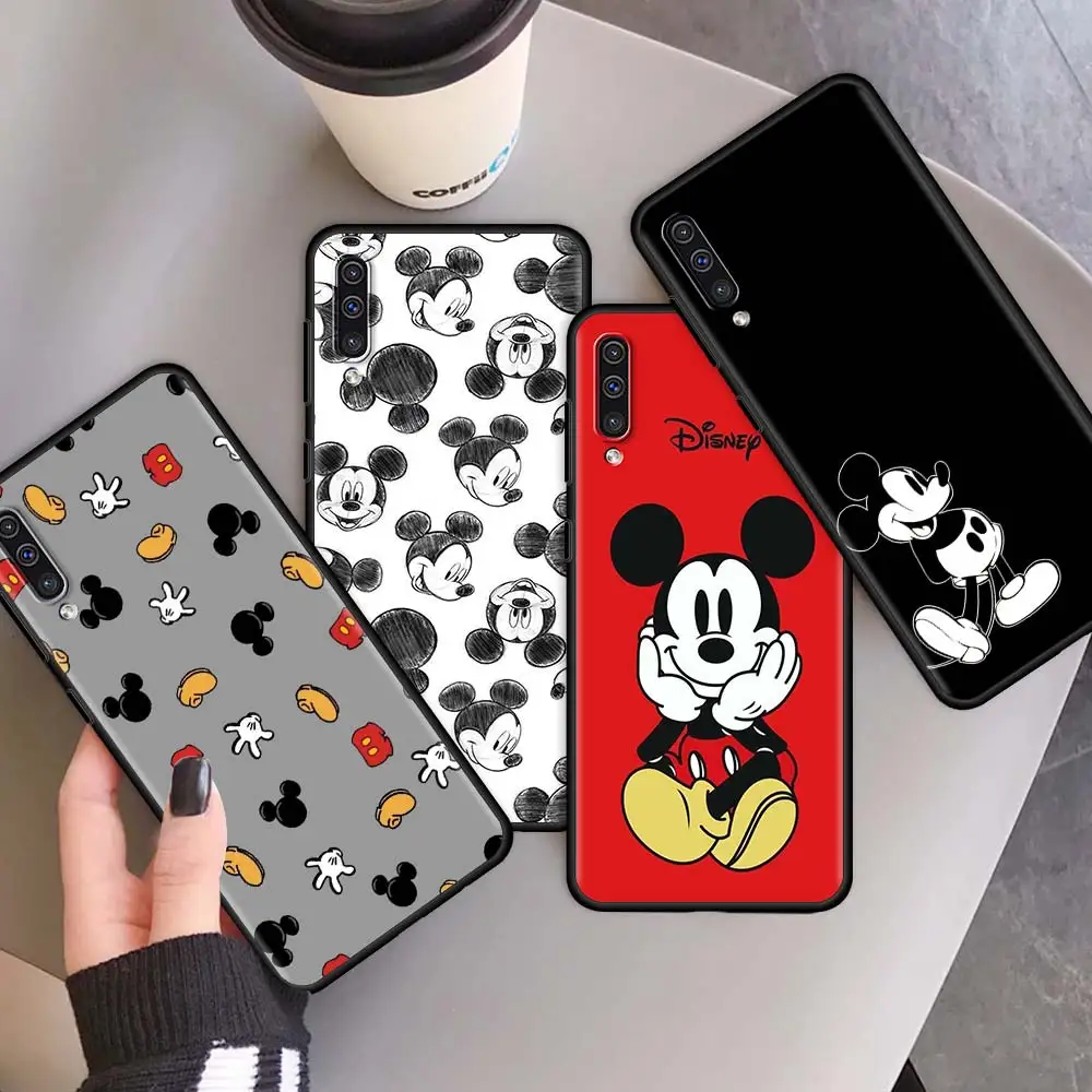 

Cartoon Mickey Mouse Case for Samsung Galaxy A50 A10 A70 A30 A20e A20s A40 A10s A7 2018 A90 5G Cases Black Soft Cover Shell