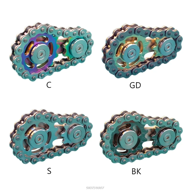 

Chain Teeth Flywheel Fingertip Gyro Sprockets Chains EDC Metal Toy Gear Chain Gyro, Children's Gift Road Bike Spinner Wholesales
