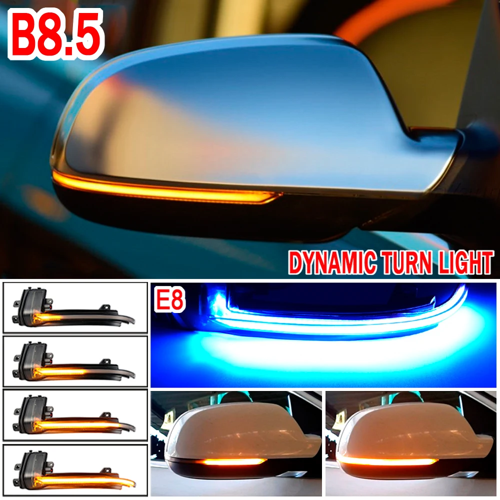 

2pcs Dynamic Turn Signal Light LED Side Wing Blinker Light For or Audi S5 2010-2016 Rearview Mirror Indicator