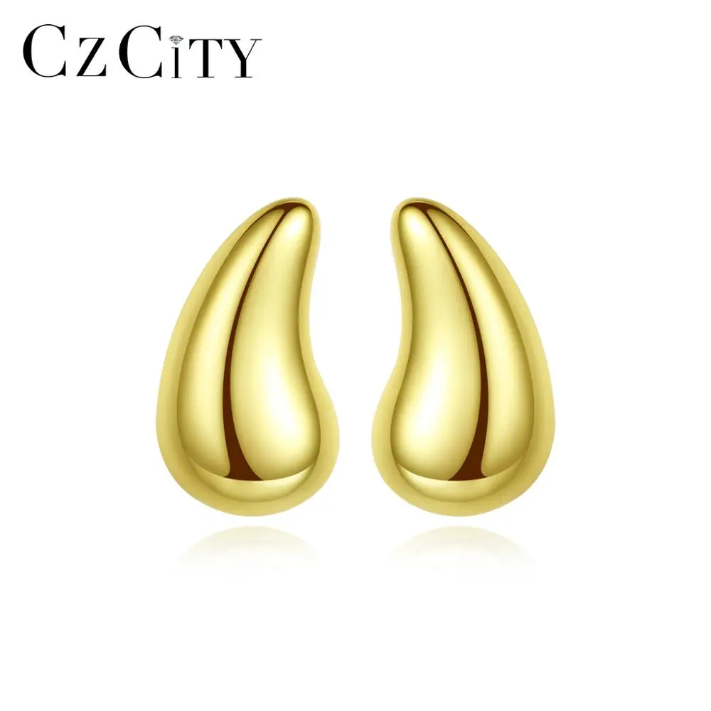 CZCITY 100% натуральная 925 стерлингового серебра горох серьги со шпилькой для женщин