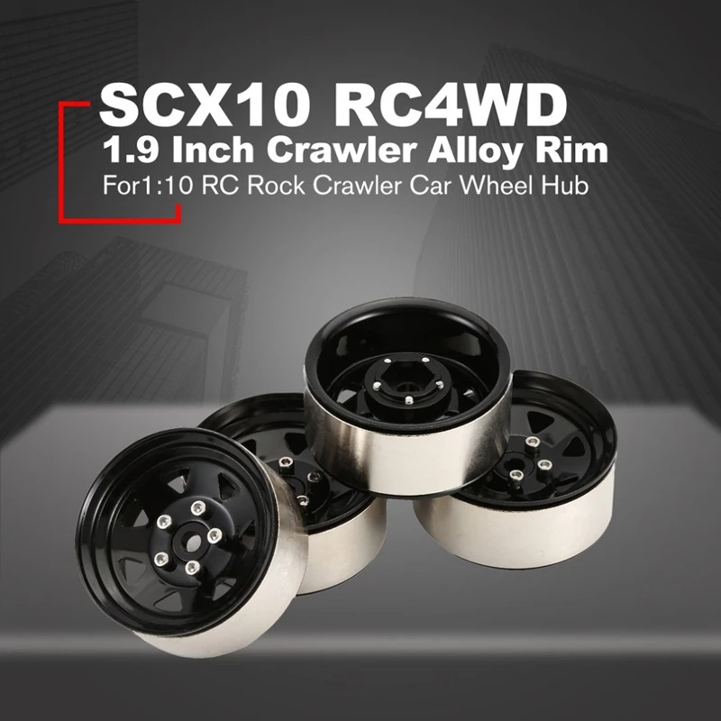 

4PCS RC Crawler 1:10 Alloy Wheel Rim 1.9 Inch BEADLOCK for 1/10 Traxxas TRX-4 Axial SCX10 TAMIYA CC01 D90 D110