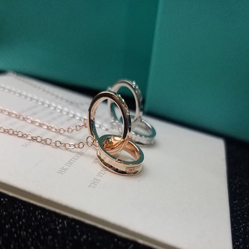 Новый Модный комплект из 1837 ожерелье с круглой подвеской ожерелья логотип S925