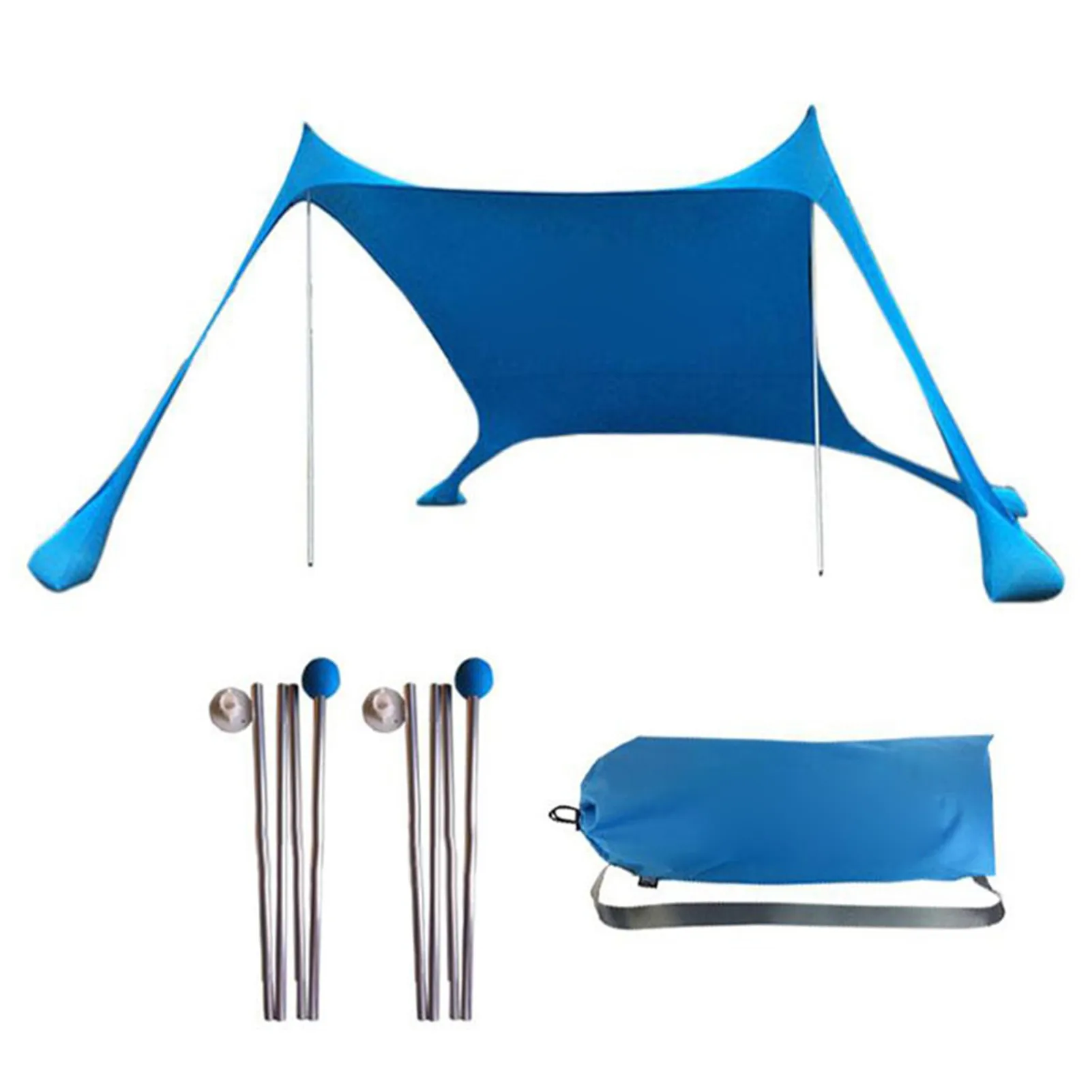 

Family Beach Tent Anti-UV Support Rod Stability Outdoor Sun Shelter Camping Trips Fishing Backyard Fun Picnics Waterproof Tents