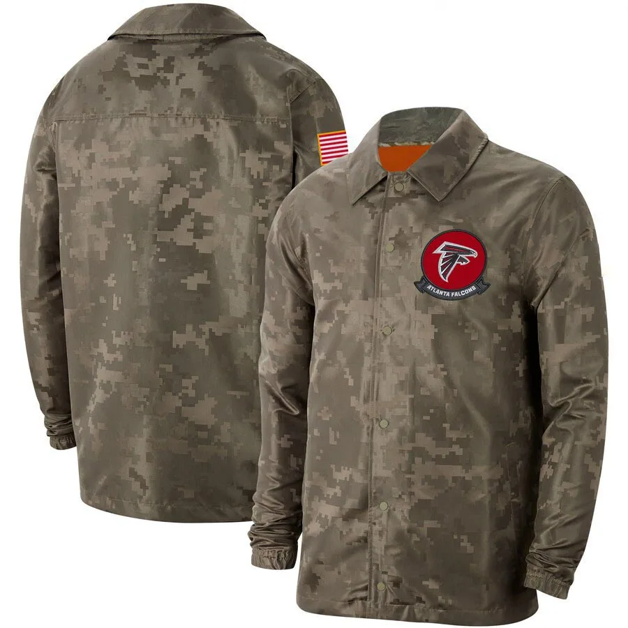 

Atlanta Men's Camo Falcons Salute to Service Sideline Full Zip Lightweight Jacket