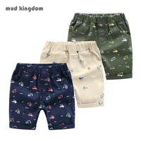 mudkingdom boys shorts cars elastic waist for kids clothes knee length shorts boy short pants casual toddler summer clothing