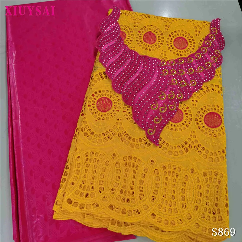 

2021 African Bazin Rihce Brode Fabric with Embroidery Swiss Voile Lace for Femme Robe New Bazin Riche Brode Fabri K477