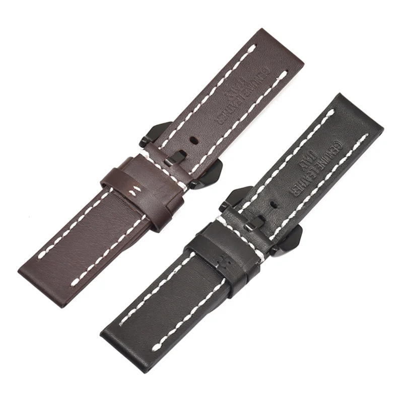 Watchband replacement for Panerai PAM111 Real Cow Genuine Leather 20mm 22mm 24mm 26mm for Citizen Casio SEIKO Watch Bracelet enlarge