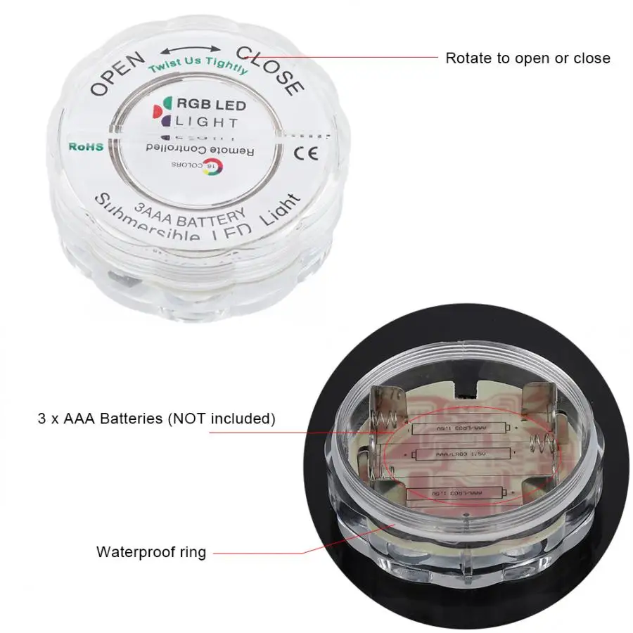 4 шт. RGB подводный светильник s + 4PcsRemote Управление Водонепроницаемый
