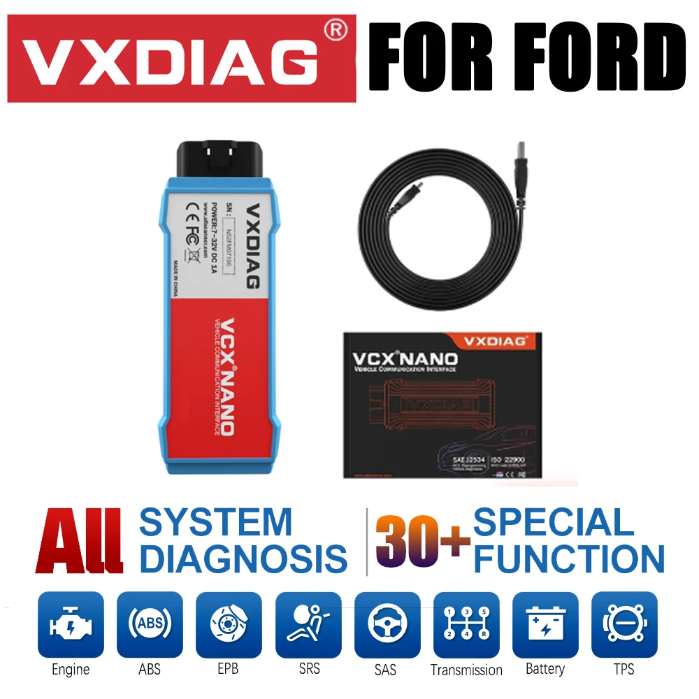 

VXDIAG For Ford OBD2 Car Diagnostic tool For Mazda IDS V121 automotivo scanner J2534 PCM ABS ECU Programming/Coding IDS V122