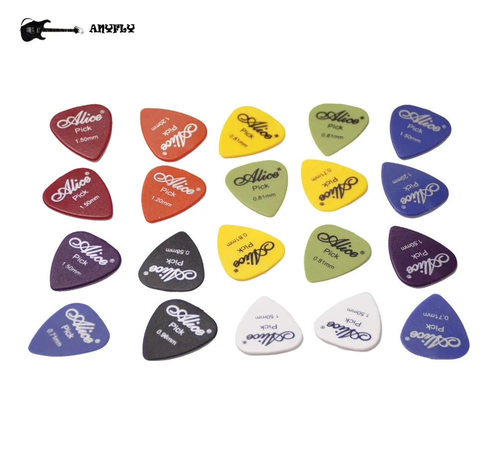 50 stücke akustische elektrische gitarre picks matte abs gleitschutz antislip plektrum zufall mixed 058mm 071mm 081mm 096mm 12mm 15mm