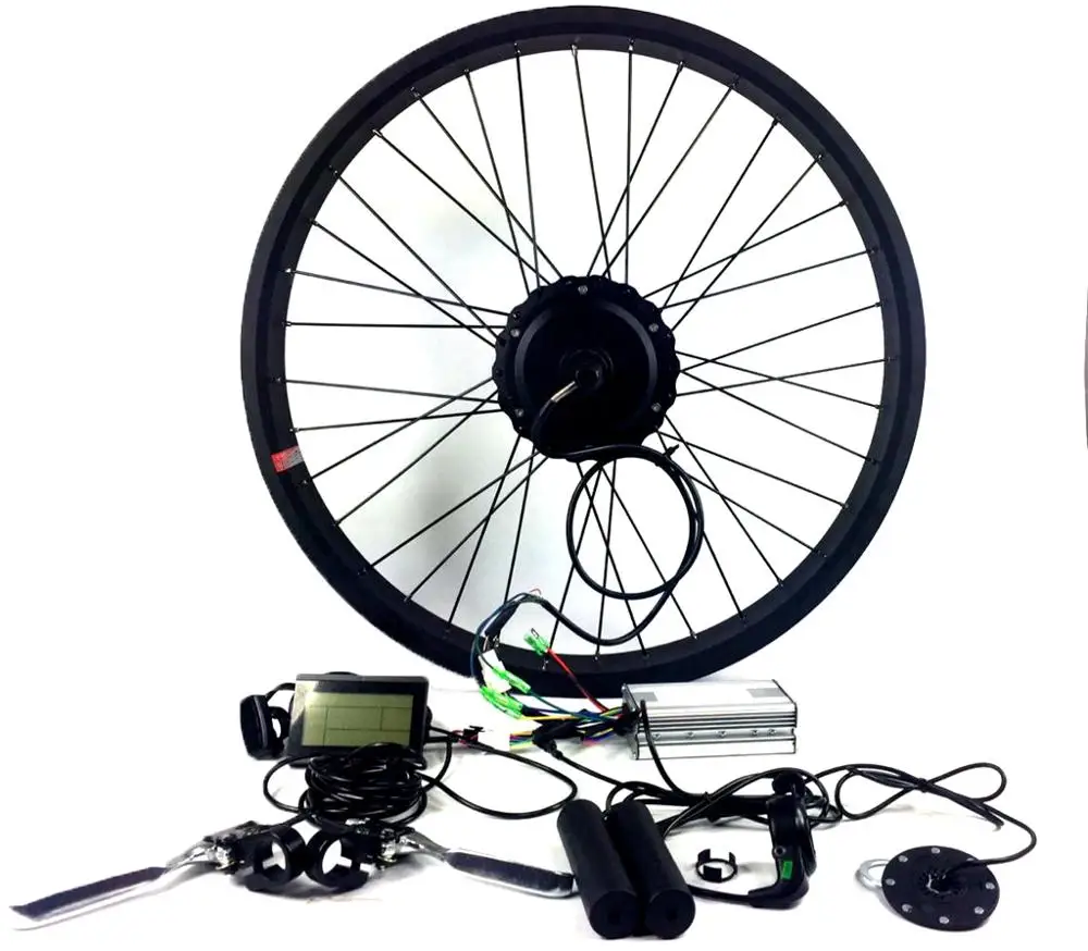 Verkaufen Neue Design 48V 500W Ausgerichtet 20*4,0 24*4,0 26*4,0 Fett Reifen Elektrische Fahrrad Conversion Kit Mit LCD Display
