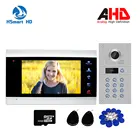 7-дюймовый видеодомофон AHD с камерой и кодовой клавиатуройсистема контроля доступа к RFID-картам, запись при обнаружении движения